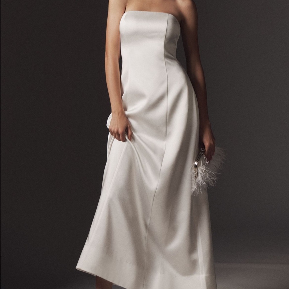 NWT Mare Mare PIPER STRAPLESS FIT & FLARE MAXI DRESS IVORY
